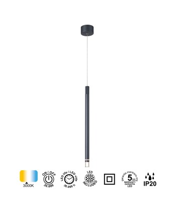 MOANA * COLGANTE 1L LED 7W - GRIS OSCURO